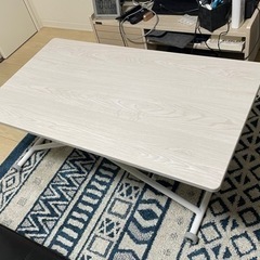 【ネット決済】北欧風 昇降式テーブル(55cm×100cm) 
