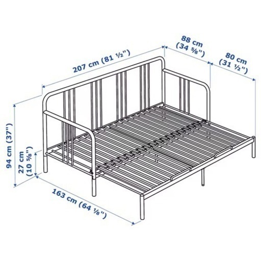 ikea ソファ ベッド FYRESDAL フィーレスダル 美品 - ベッド