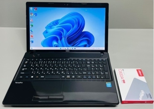 【受け渡し先決定済み】配送可！　MicrosoftOffice、新品SSD、Windows11搭載　NEC製ノートパソコン　Word、Excel、カメラ、ACアダプター付属