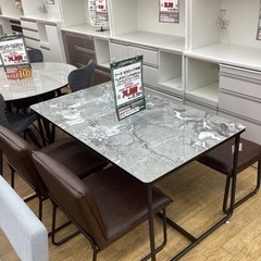 KL-105【新入荷　アウトレット】アース　セラミック天板　ベンチダイニング4点セット　ブラウン