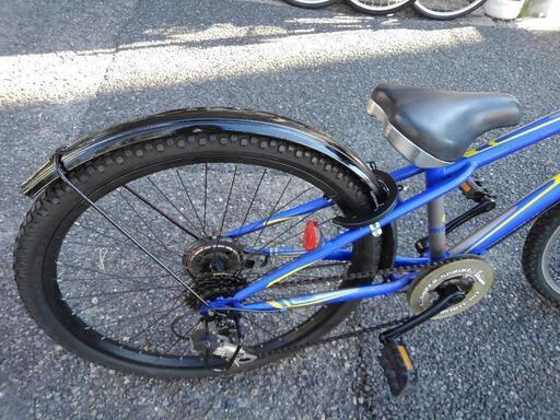 中古子供自転車2368 前後タイヤ新品！ 24インチ 6段ギヤ