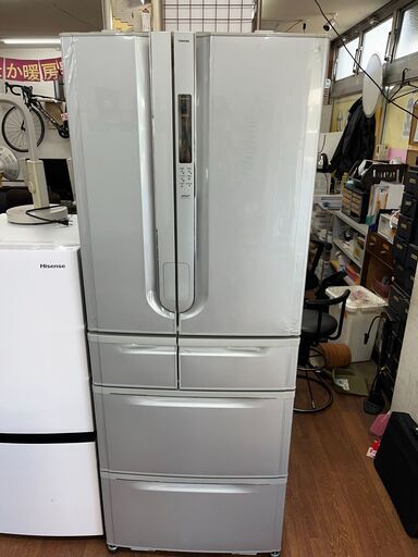 【リサイクルショップどりーむ天保山店】●6095●　冷蔵庫　420L　TOSHIBA　2006年製　自動製氷可能　GR-W42FB