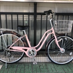 VIDA 27吋 シティーサイクル 外装6段/ホワイトxブラック