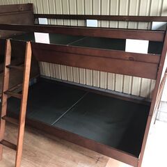 NITORI ニトリ 木製 二段ベッド ソラ DBR WH 2段...