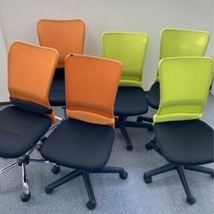 オフィスチェアオレンジ3緑3