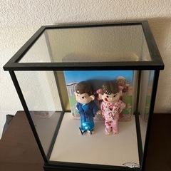 【人形の久月】ガラスケース h43cm w35cm d28cm