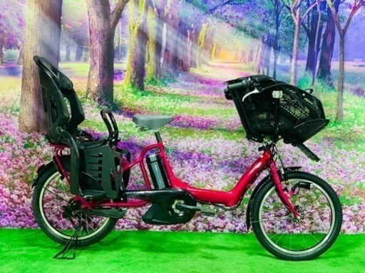 ❹ 4596子供乗せ電動自転車ヤマハ3人乗り新品20インチ良好バッテリー