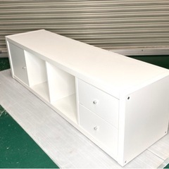 【IKEA シェルフユニット】ホワイト　/テレビ台/本棚　