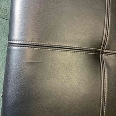 【リサイクルサービス八光　田上店　配達・設置OK】ブラック　3人掛けレザータイプソファベッド