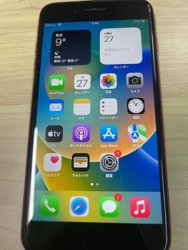 ジャンク】iPhone8 plus 64GB (product)RED MRTL2J/A ベゼル割れ