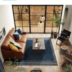 (直接お渡し)ニトリの本革3人掛けソファ　