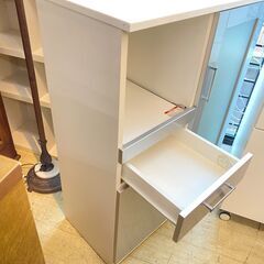 ニトリ キッチンカウンター ハイタイプ Nバンダ 幅80cm 白 ホワイト 鏡面★買取帝国 朝霞店