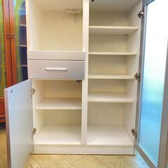 ニトリ キッチンカウンター ハイタイプ Nバンダ 幅80cm 白 ホワイト 鏡面★買取帝国 朝霞店