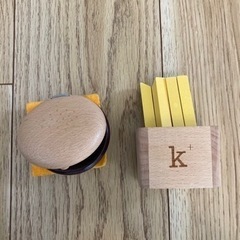 kiko+ 木製 おもちゃ ハンバーガー カスタネット ポテト ...
