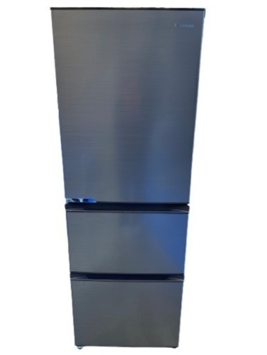 2022年製 ハイセンス 冷蔵庫 幅59.9cm 360L シルバー HR-D3601S 3ドア右開き 自動製氷 自動霜取り セレクトチルド機能付き(1226k)