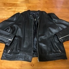 ラムレザー　シングルライダースジャケット　XL