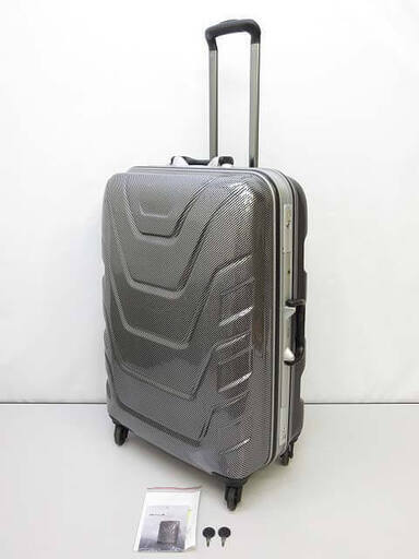 ss4515　アジアラゲージ　スーツケース　GALE-5077　カーボンブラック　80L　AsiaLuggage　TSAロック　4輪キャスター　黒系　大型　長期旅行　A.L.I　旅行バッグ　キャリーバッグ　トラベル　かばん　鞄　海外旅行