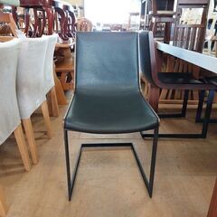 販売価格見直し済！【愛品倶楽部柏店】　アルモニア　９３３Ｔ　ガラストップダイニングテーブル＆メーカー不明　アイアン脚ダイニングチェア４脚セット