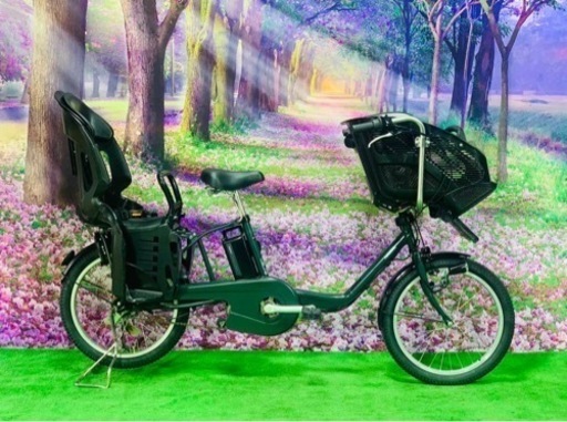 ❹ 4617子供乗せ電動自転車パナソニック3人乗り新品20インチ良好バッテリー