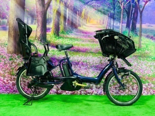 ❹ 4625子供乗せ電動自転車ヤマハ3人乗り新品20インチ良好バッテリー