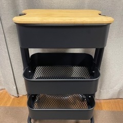 【IKEA】ロースフルト キッチンワゴン＋ふた1枚セット（中古品...