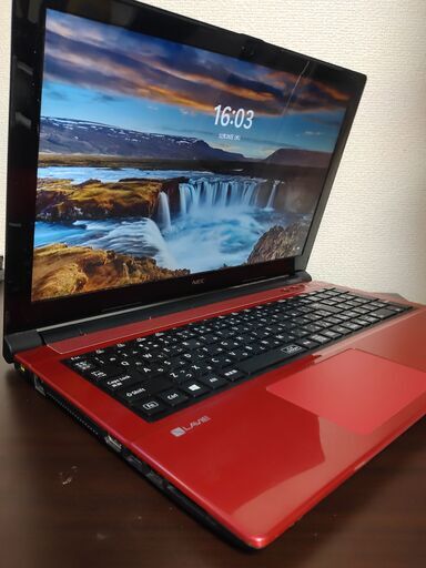 赤NEC　高年式ハイスペック　4コア8スレッド高性能8世代Core i7搭載 高速SSD480G　メモリ大容量8G　薄型スリム　テンキー　大画面15.6インチ　薄型軽量モデル　カメラ内蔵　HDMI出力　USB3.0 Wifi対応
