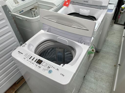 洗濯機の分解クリーニング行っています！配送設置込み　ハイセンス4.5K 洗濯機　2020年製　分解クリーニング済み！！