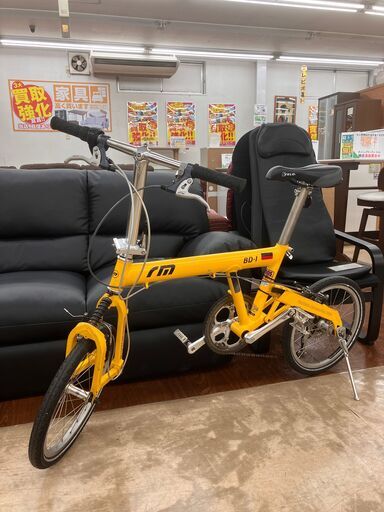R\u0026M ライズ＆ミューラー BD-1 折り畳み自転車 ミニベロ イエロー No.354 ※現金、クレジット、スマホ決済対応※