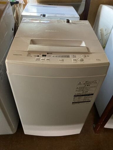 ☆中古￥14,800！【会員価格￥12,800】TOSHIBA　4.5kg洗濯機　家電　2020年製　AW-45M7型　幅55cmｘ奥行54cmｘ高さ94cm　【BL168】