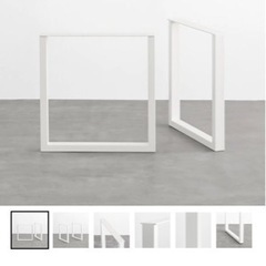 KANADEMONO テーブル脚 スクエア × White Steel
