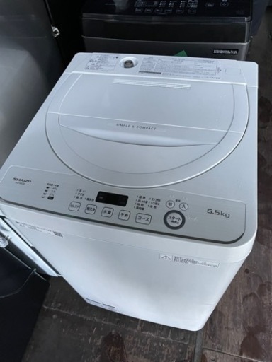 No.1591 SHARP 5.5kg洗濯機　2019年製　近隣配送無料