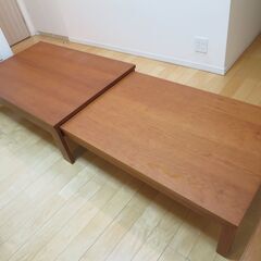 【年内引取歓迎】伸縮式ローテーブル（120～225cm）／座卓