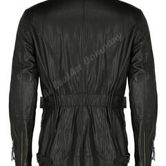 牛革・ベルト付き牛革コート Cow Leather Coat with Belt