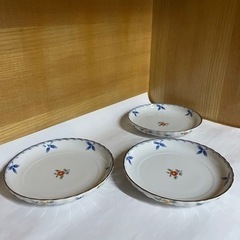 橘吉(お花柄)  ３皿セット
