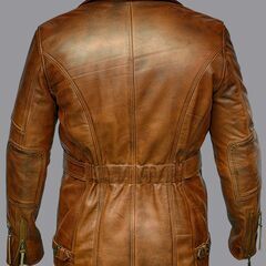 羊革フード付き毛皮コート Sheep Leather Hooded Fur Coat