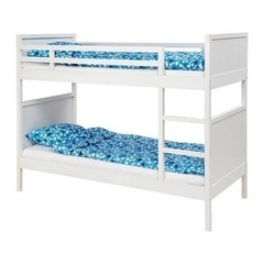 【ネット決済】IKEA二段ベッド白 使用1年未満