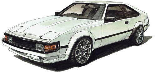 NC-332 トヨタセリカGT-LB/トヨタセリカ2000GT-XX 限定版画 直筆サイン有 額装済 作家 平右ヱ門