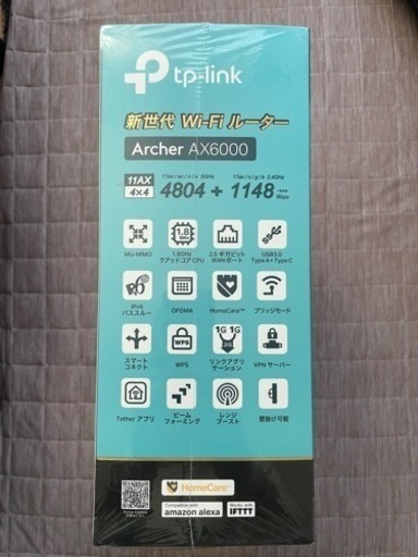 高速 Wi-Fiルーター AX6000 次世代 無線LANルーター【未開封品】