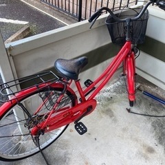 赤色の自転車