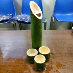 【引き取り限定】竹とっくり＆ぐい呑3個セット