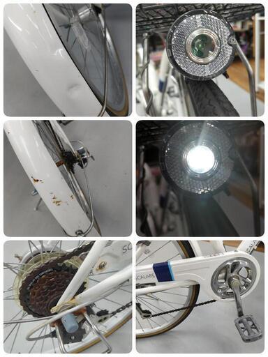 J001☆サビ使用感有り☆軽快自転車☆SCALARE STYLE☆6段変速