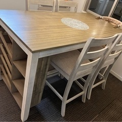 海外製ダイニングテーブルセット(椅子4脚付き)