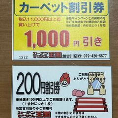 カーテンじゅうたん王国　クーポン券