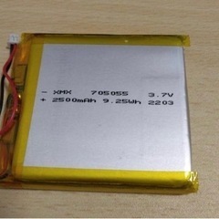 リチウムポリマー電池　2500mAh 9.25wh 2203
