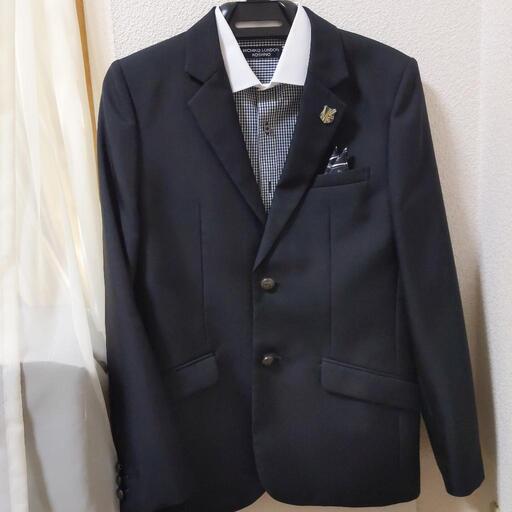 【値下げ中！】卒業式　165　男の子　スーツ　チャコールグレー　ミチコロンドン　3点セット
