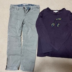 ボンポワン　６歳　長袖Tシャツ（定番柄）　パンツのセット　ズボン　美品