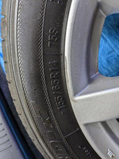 ワゴンR　純正タイヤ付きホイールmh55　14インチ