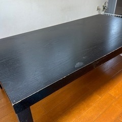 木製　ローテーブル　黒　120cm