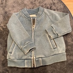 【中古】子供服　ブルゾン　裏起毛　デニム風　ブランシェス