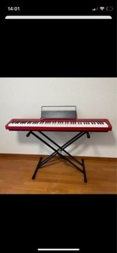 CASIO 電子ピアノ　88鍵盤 PX-S1000レッド　19年製